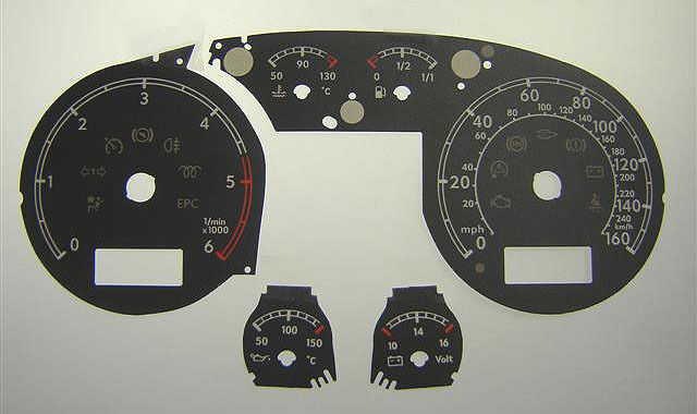 Lockwood VW Sharan BLACK Dial Conversion Kit C153