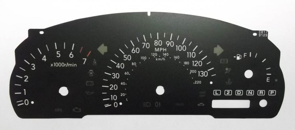 Lockwood Toyota Avensis Mk1 1997-03 Automatic BLACK Dial Conversion Kit C817