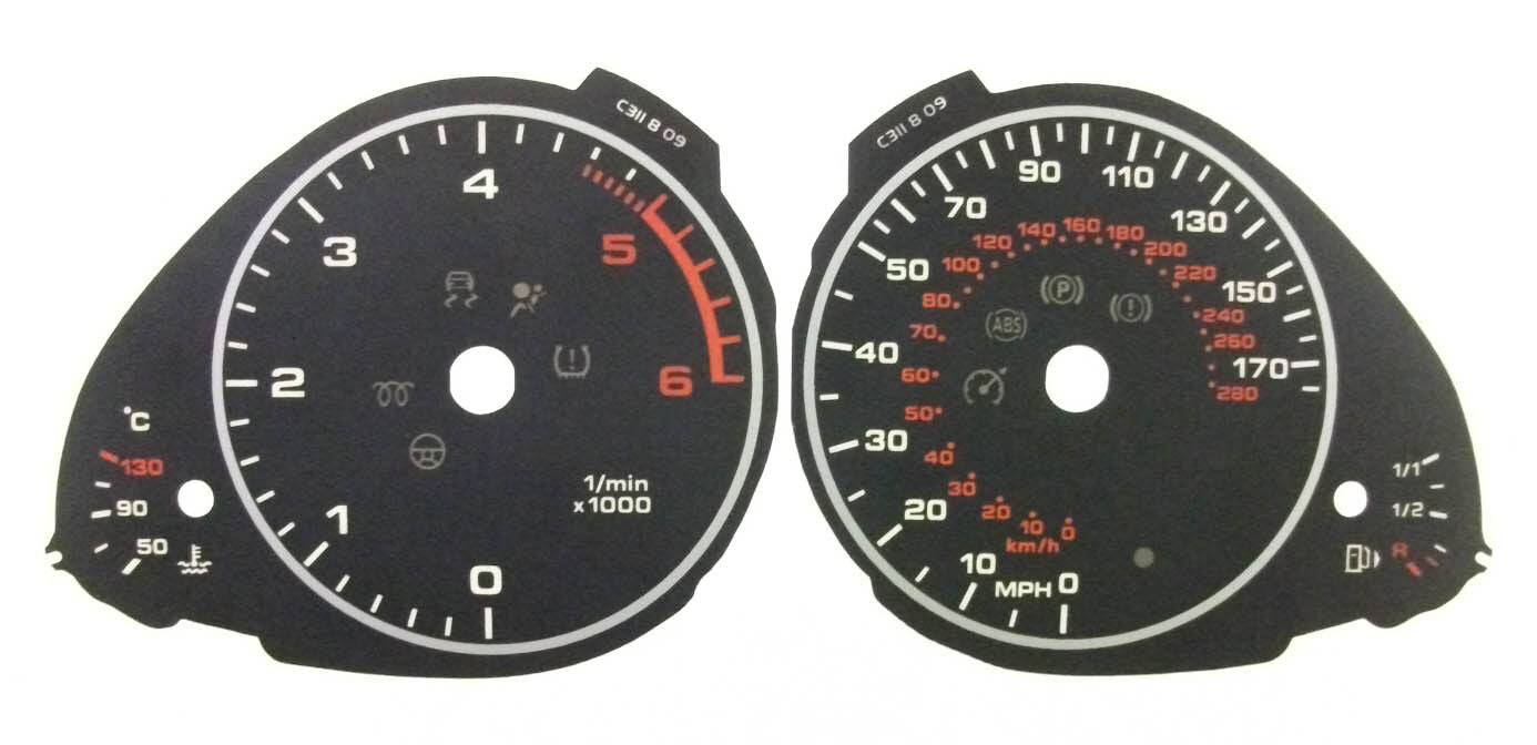 Lockwood Audi A5 BLACK Dial Conversion Kit C311