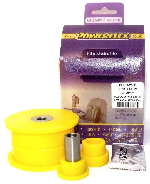 POWERFLEX Dog Bone Engine Mount Bush Kit PFF60-206K (Clio Williams, 172 Phase I)