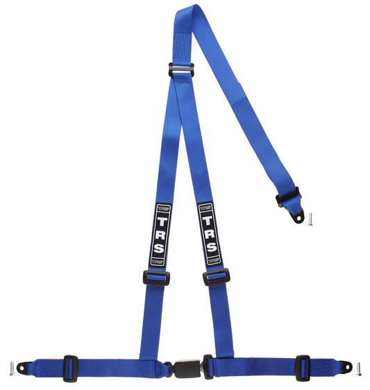 TRS Bolt-In Budget 3 Point Harness BLUE - Road Legal ECE Approved (Saloon)