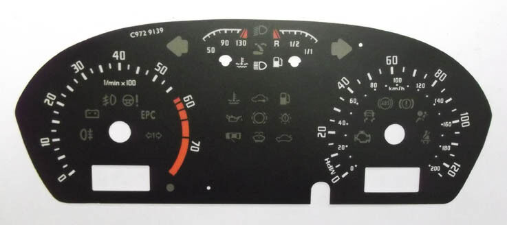 Lockwood Skoda Fabia Mk1 (6Y) 1999-07 Petrol BLACK Dial Conversion Kit C972