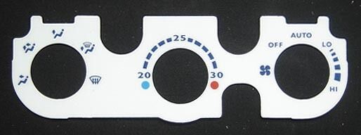 Lockwood WHITE (G) Heater Display Facia for Subaru Impreza 1993-2001 Dial Kit