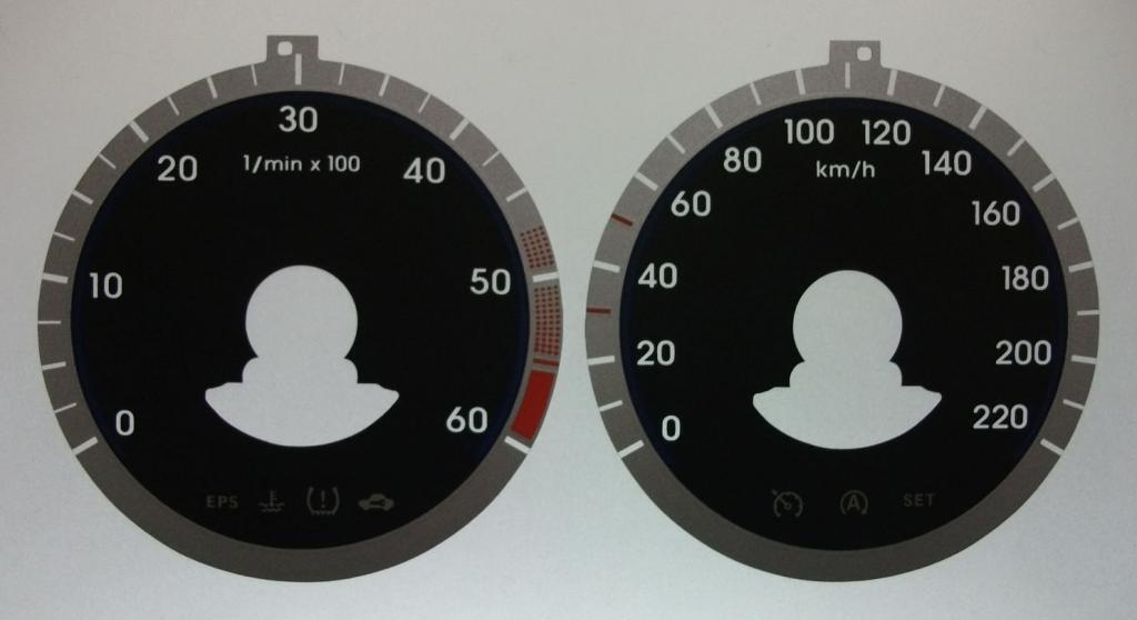 Lockwood Hyundai IX35 KMH BLACK Dial Conversion Kit C584