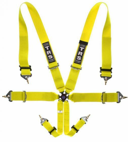 TRS Magnum 6 Point 75mm Harness YELLOW- FIA Approved (Saloon) HANS Friendly 2024