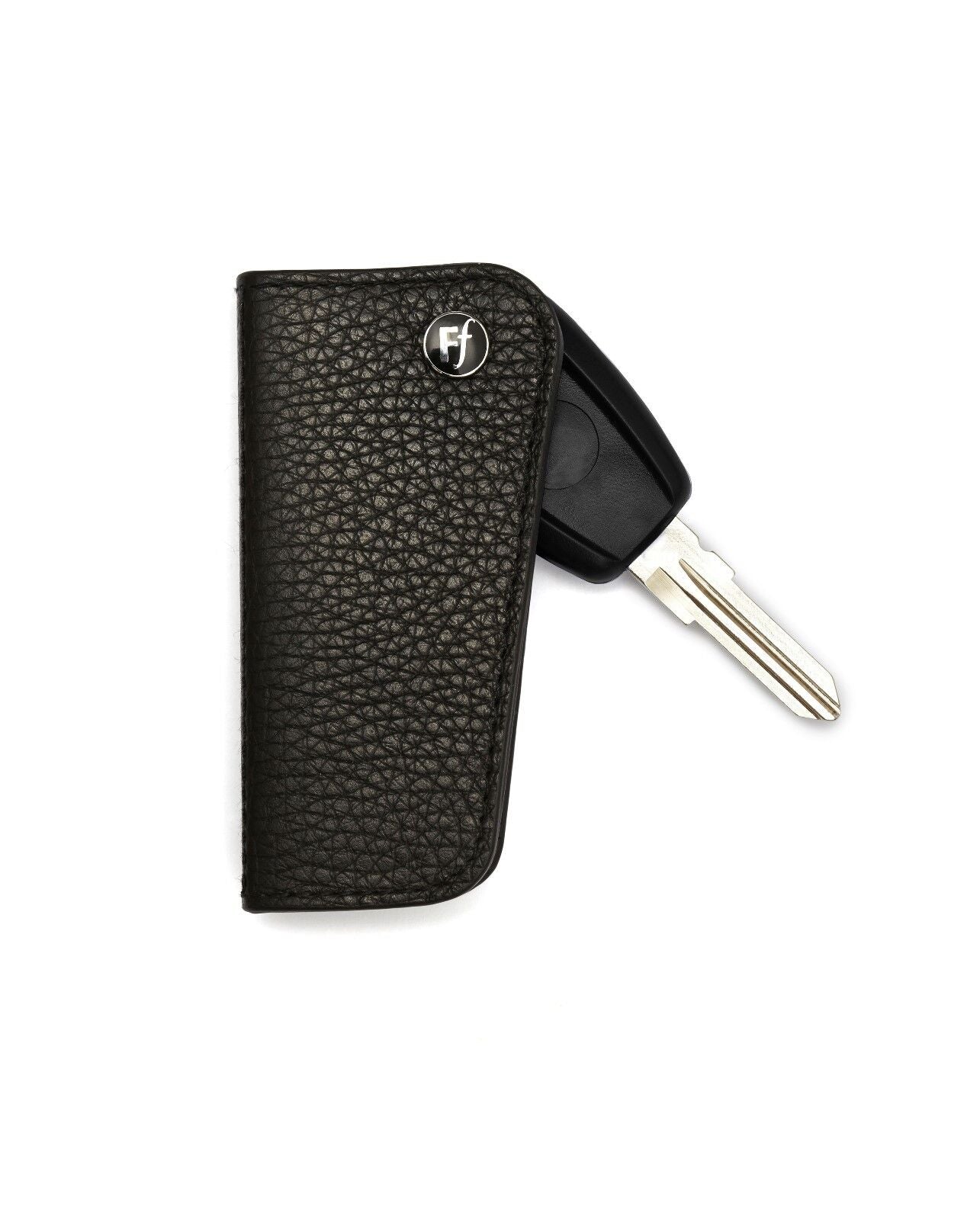 Richbrook FlipFob - Black Leather Car Key Holder - BMW/Fiat/Nissan/Toyota