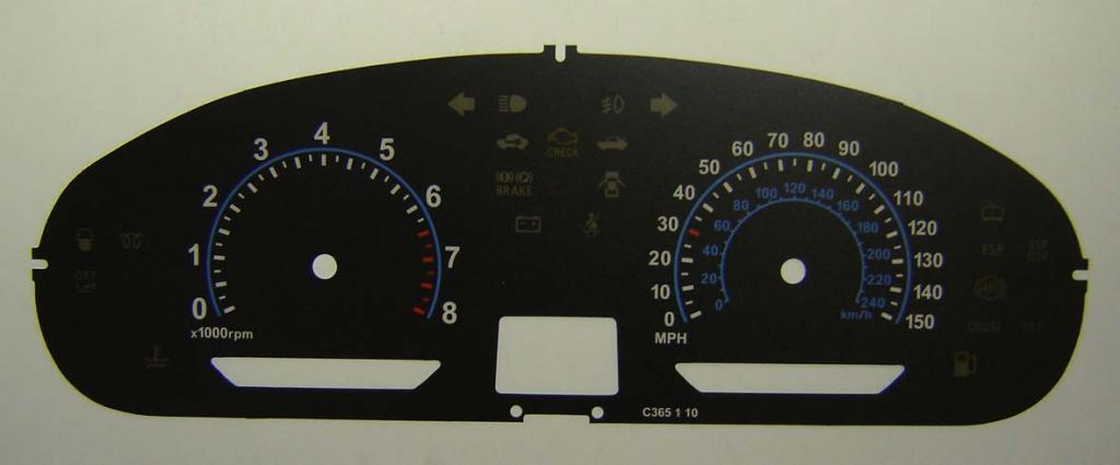 Lockwood Kia Magentis BLACK Dial Conversion Kit C365