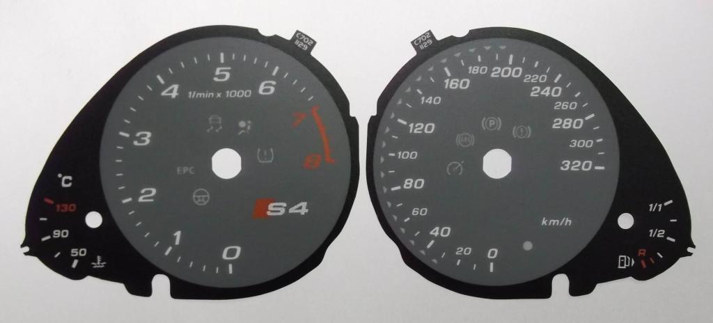 Lockwood Audi S4 KMH GREY Dial Conversion Kit C702