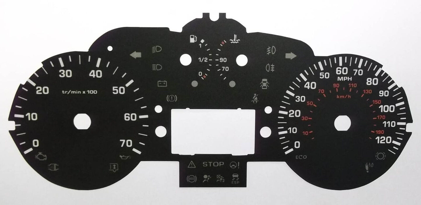 Lockwood Fiat Scudo BLACK Dial Conversion Kit C326