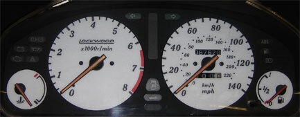 Lockwood Rover 600 140MPH without Key Icon WHITE (ST) Dial Kit 44S2