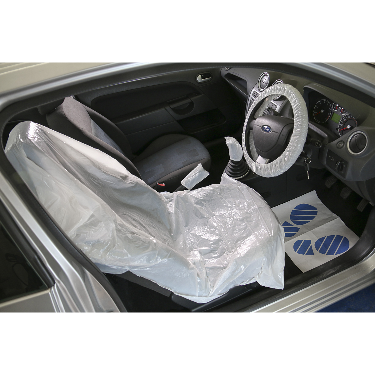 5in1 Disposable Car Interior Protection Kit -Box of 50 (Genuine Sealey ccset550)