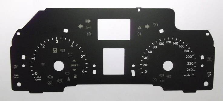 Lockwood Toyota Avensis Mk3 2008- Diesel KMH BLACK Dial Conversion Kit C955