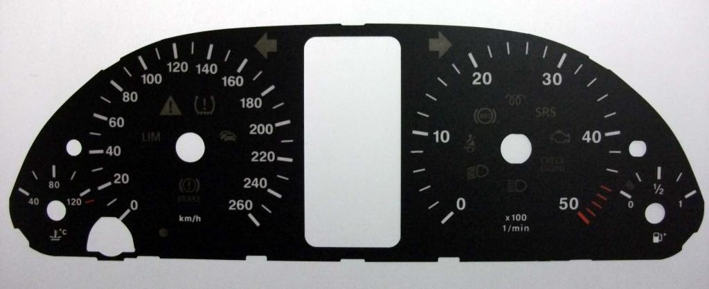 Lockwood Mercedes A-Class KMH BLACK Dial Conversion Kit C552