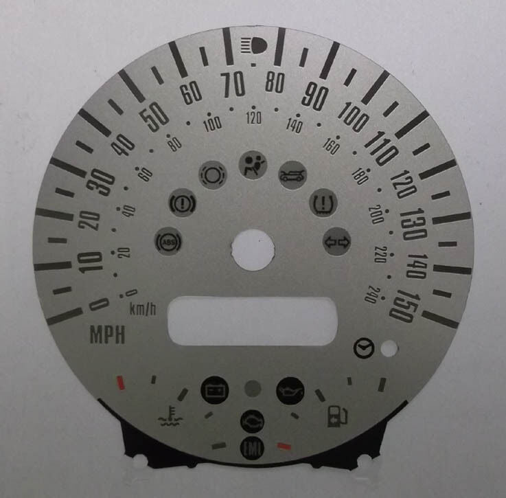Lockwood BMW Mini Cooper SILVER Dial Conversion Kit C064