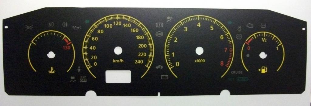 Lockwood BLACK Dial Conversion Kit for Nissan Primera KMH C704