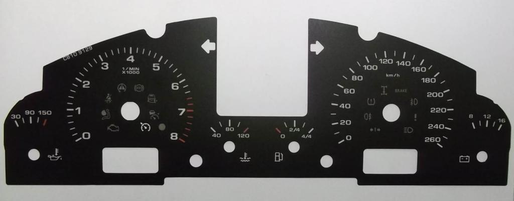 Lockwood Porsche Cayenne Mk1 2002-2010 KMH BLACK Dial Conversion Kit C810