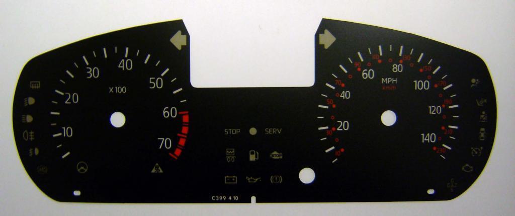 Lockwood Renault Clio BLACK Dial Conversion Kit C399