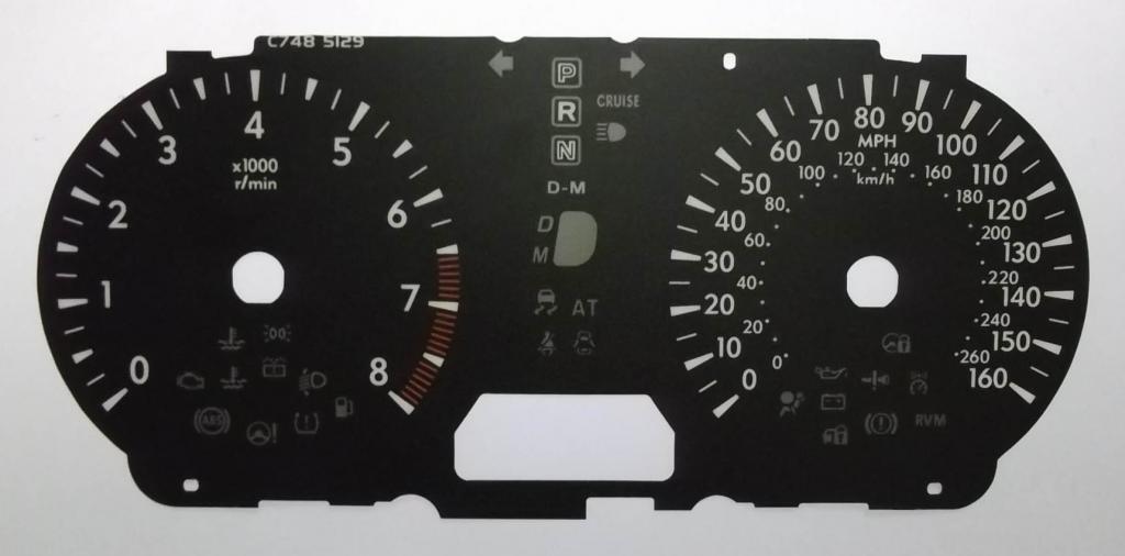 Lockwood Mazda 3 2nd Generation 160MPH BLACK Dial Conversion Kit C748