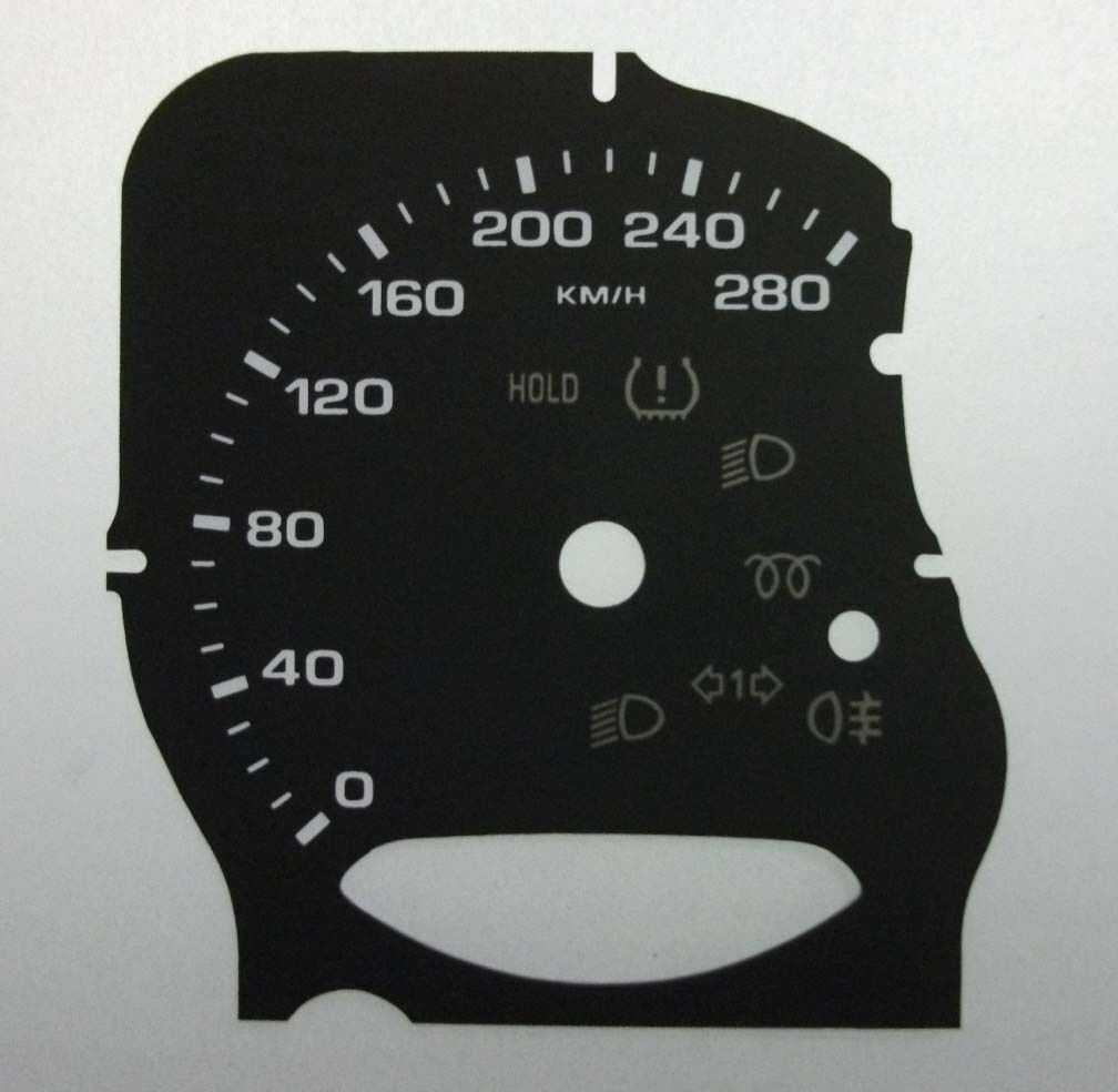 Lockwood Porsche Cayenne Mk2 2010- 280KMH BLACK Dial Conversion Kit C468