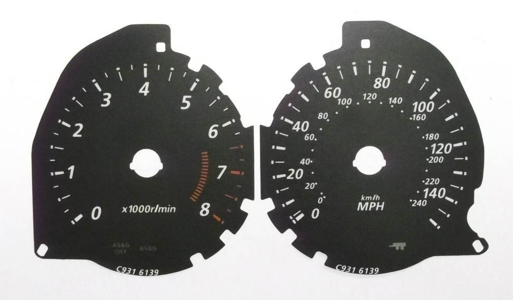 Lockwood Mitsubishi Lancer 2007- BLACK Dial Conversion Kit C931