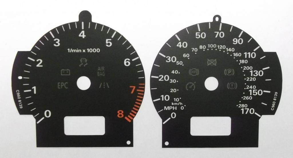 Lockwood Audi A8 Mk2 2002-2009 Petrol BLACK Dial Conversion Kit C960