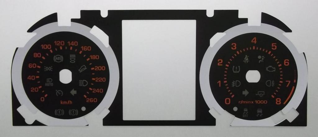 Lockwood Range Rover Evoque Petrol KMH BLACK Dial Conversion Kit C714