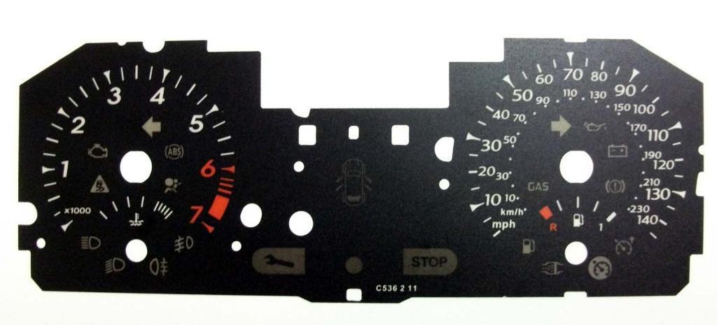 Lockwood Renault Clio BLACK Dial Conversion Kit C536