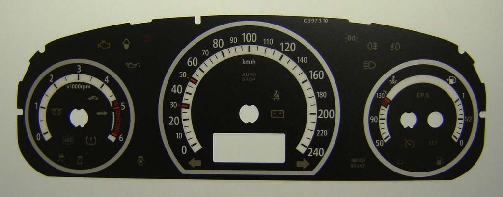 Lockwood Kia Cee'd Diesel 0-240KMH/0-6000RPM BLACK Dial Conversion Kit C397