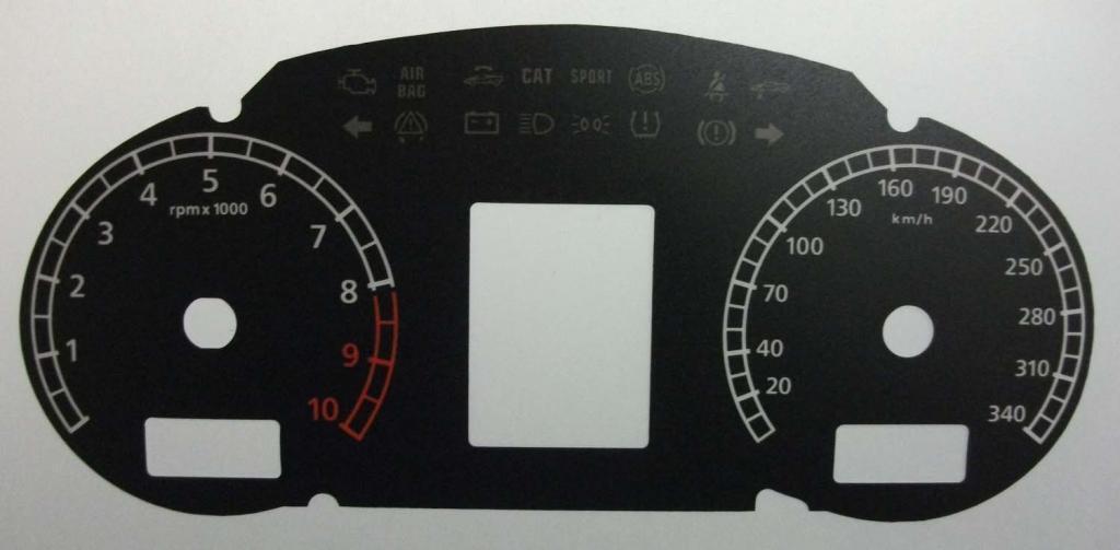 Lockwood Lamborghini Gallardo KMH BLACK Dial Conversion Kit C483