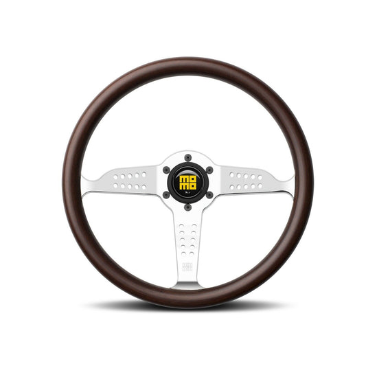 Momo Steering wheel (street) - SUPER GRAND PRIX - MAHOGANY WOOD/CHROME Ø350mm