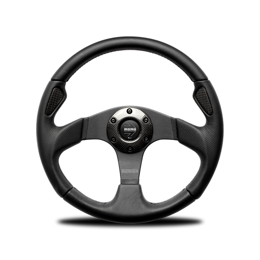 Momo Steering wheel (street) - JET - BLACK LEATHER Ø320mm
