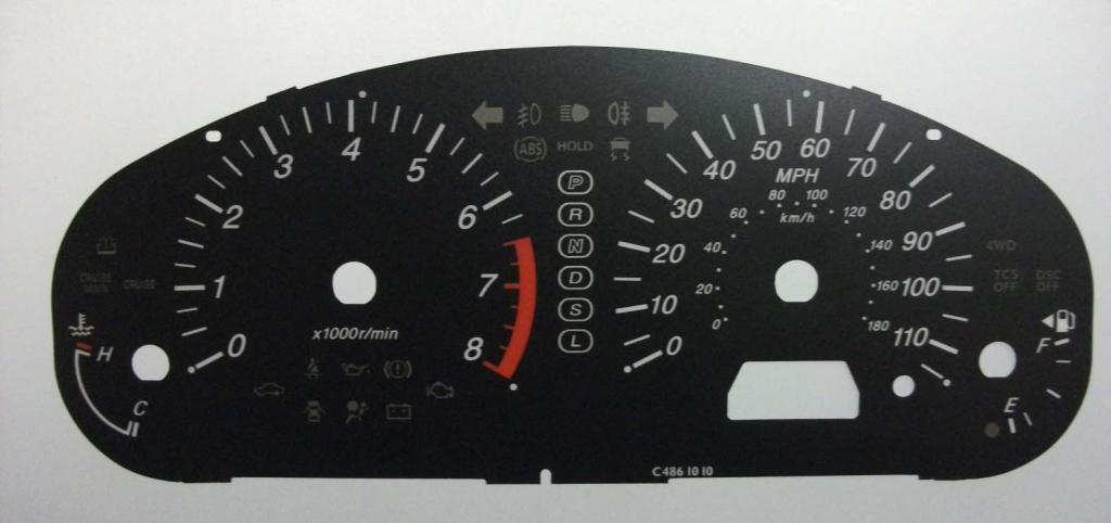 Lockwood Mazda Demio BLACK Dial Conversion Kit C486