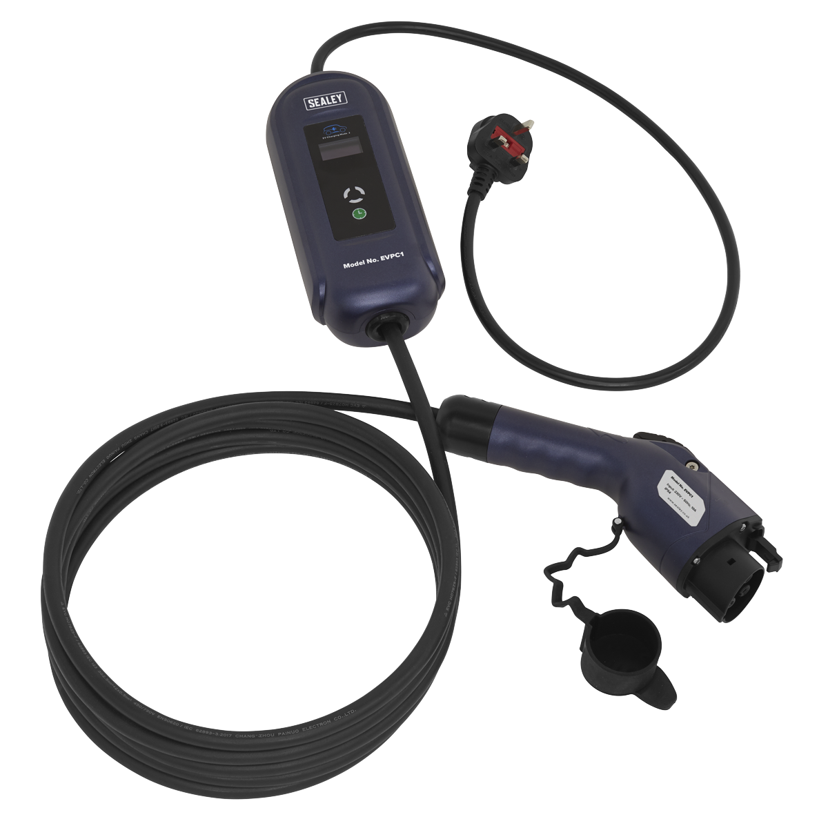 Portable EV Charger Type 1 to UK 10A 5m Cable (Genuine Sealey EVPC1)