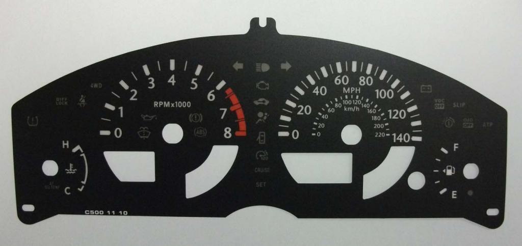 Lockwood BLACK Dial Conversion Kit for Nissan Navara 4 Windows C500