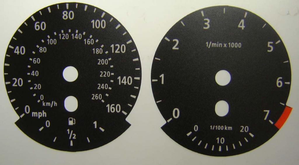 Lockwood BMW 5-Series E60 & X5 E70 BLACK Dial Conversion Kit C196