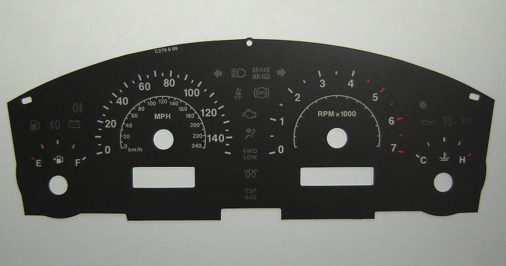 Lockwood Jeep Laredo BLACK Dial Conversion Kit C279