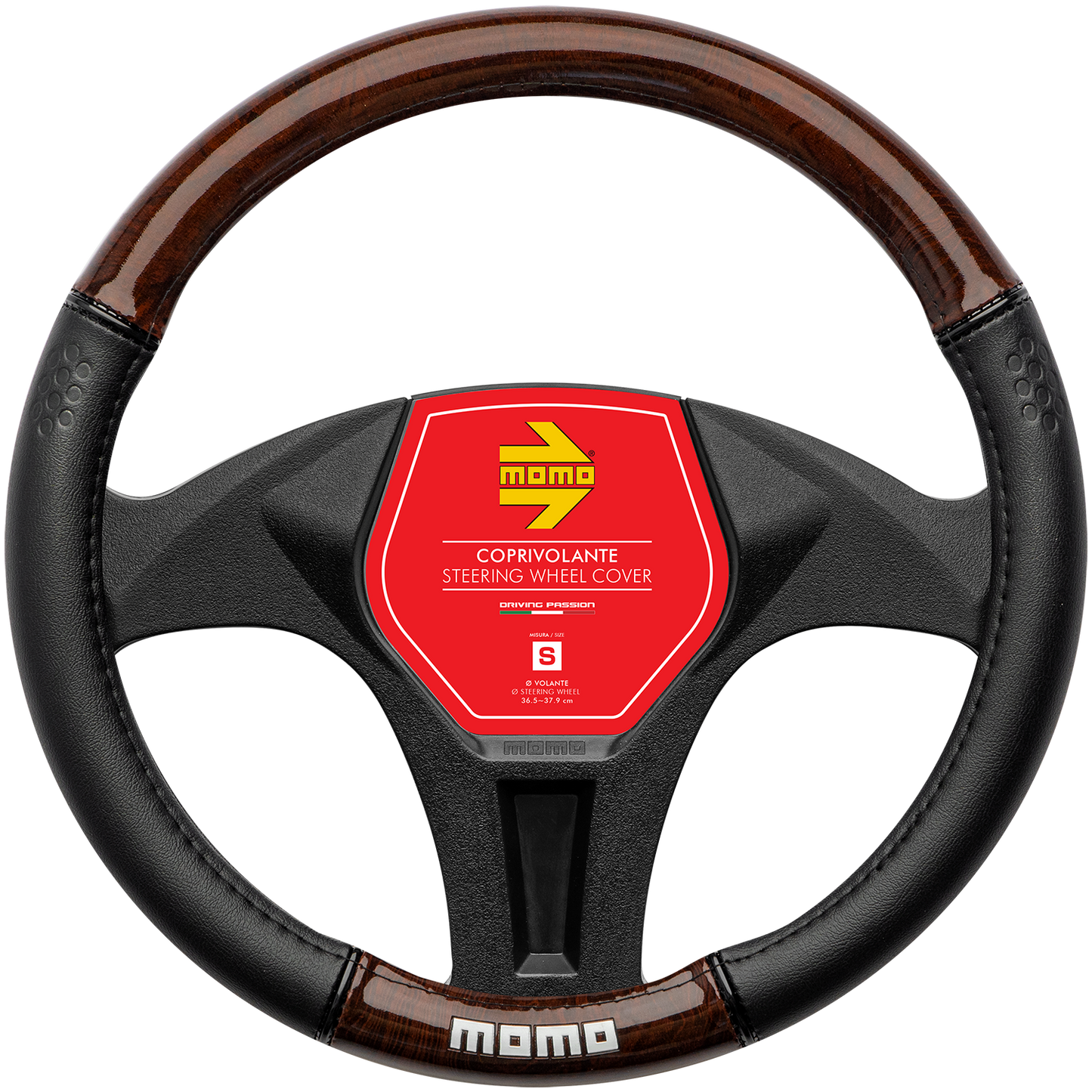 Momo Steering Wheel Cover - LUXURY - WOOD - SIZE S