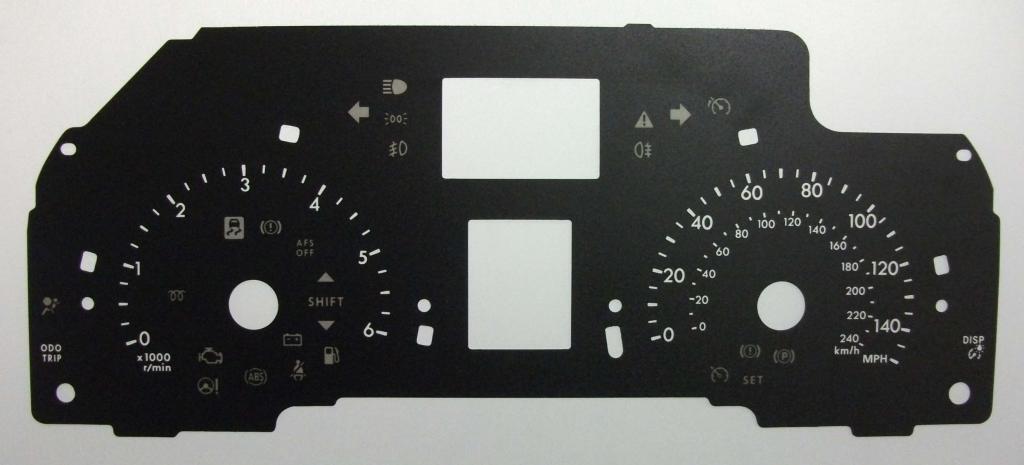 Lockwood Toyota Avensis Mk3 2008- Diesel BLACK Dial Conversion Kit C515