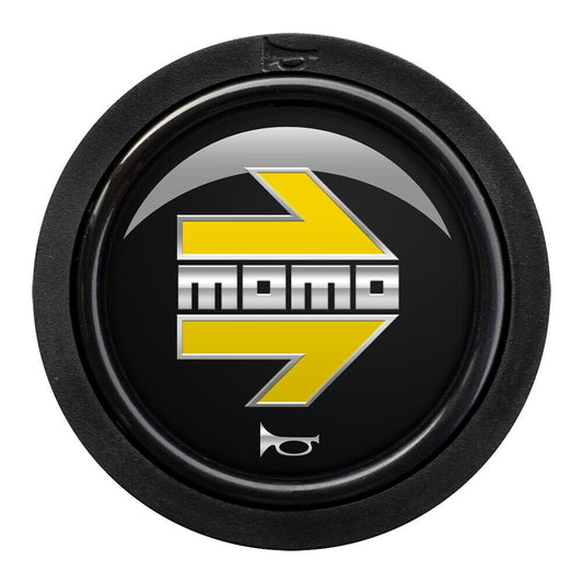 Momo Steering wheel horn button - STD 1 CONTACT - MOMO ARROW GLOSS BLACK/YELLOW