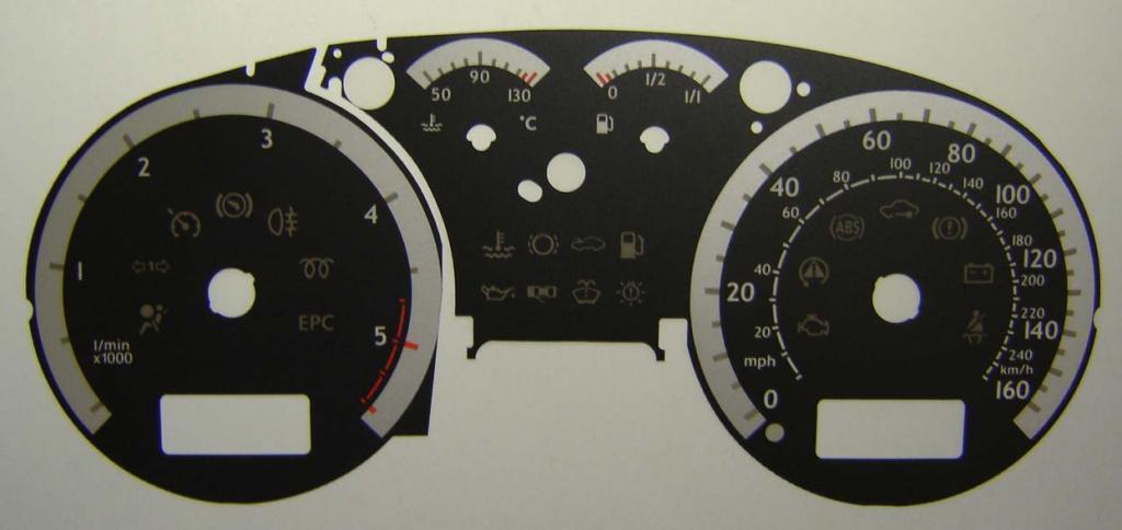 Lockwood VW Golf Mk4 BLACK Dial Conversion Kit C327