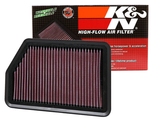 K&N Air Filter Element 33-2451 (Performance Replacement Panel Air Filter)