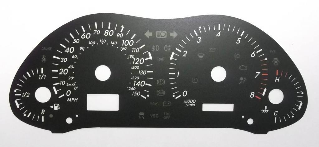 Lockwood Toyota Avensis Mk2 2003-08 Petrol BLACK Dial Conversion Kit C809