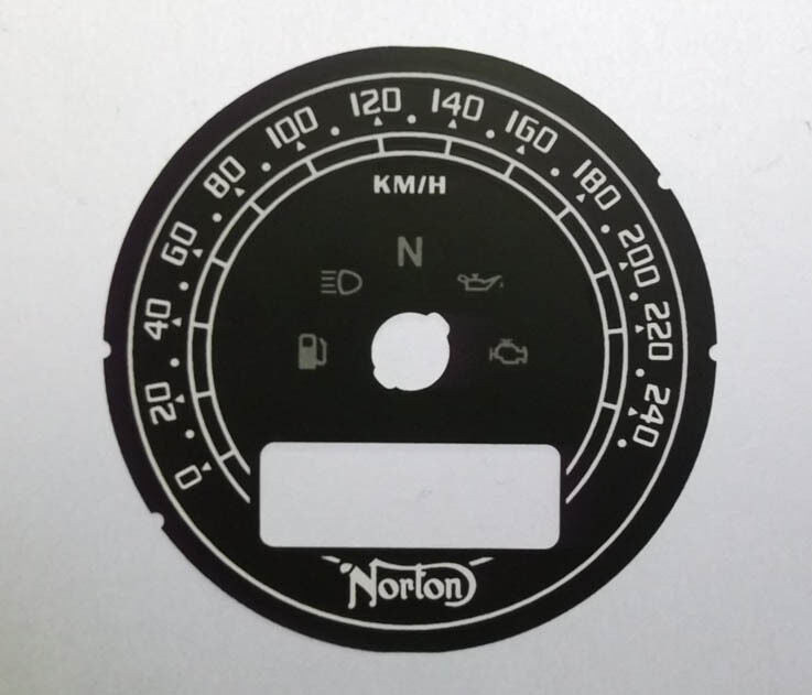 Lockwood Norton Comando 961 Café Racer BLACK Dial Conversion Kit C944