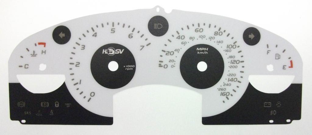 Lockwood Holden HSV WHITE Dial Conversion Kit C655