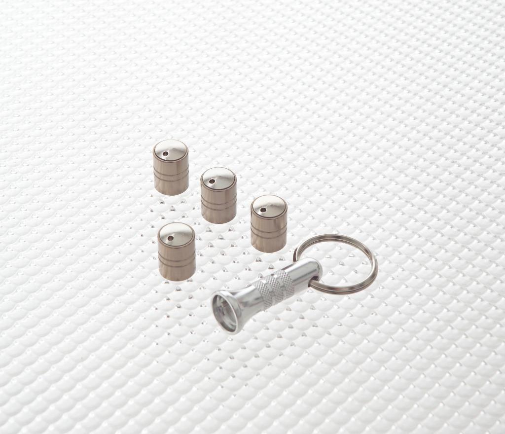 Richbrook Spinning Anti-Theft Anodised Alloy Car Wheel/Tyre Caps (4) TITANIUM