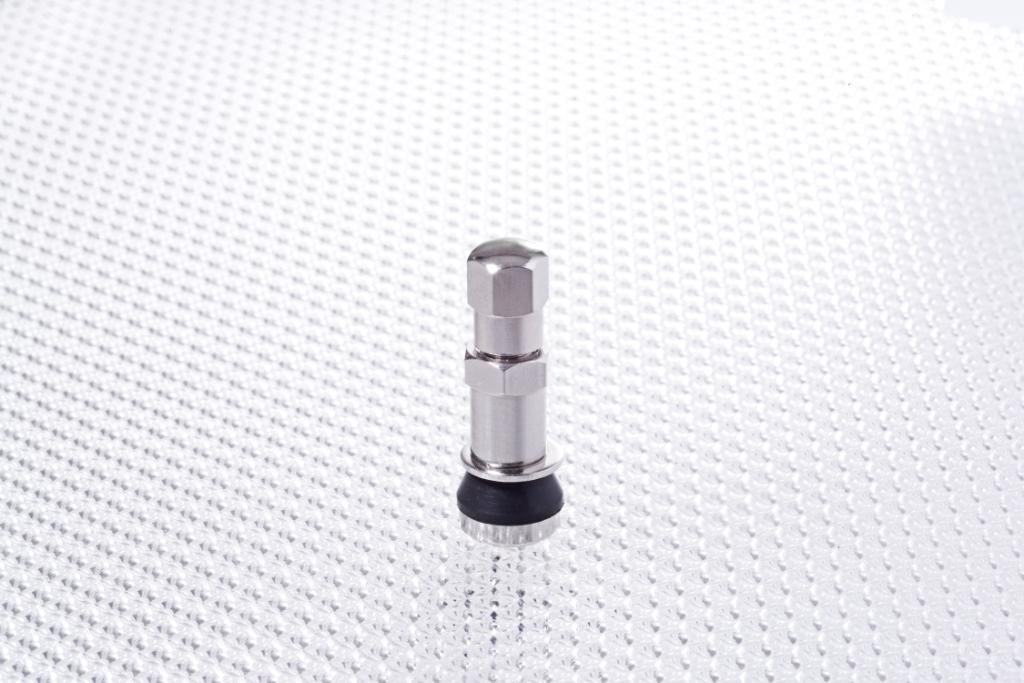 Richbrook Nickel Plate Bolt-In Car Wheel/Tyre Valves (Set of 4) SILVER