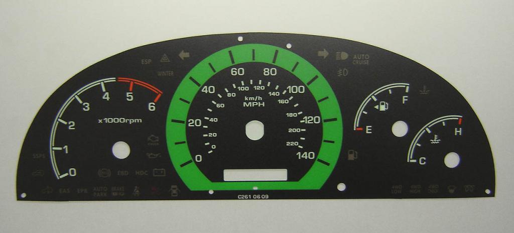 Lockwood SsangYong Rexton Manual BLACK Dial Conversion Kit C261M