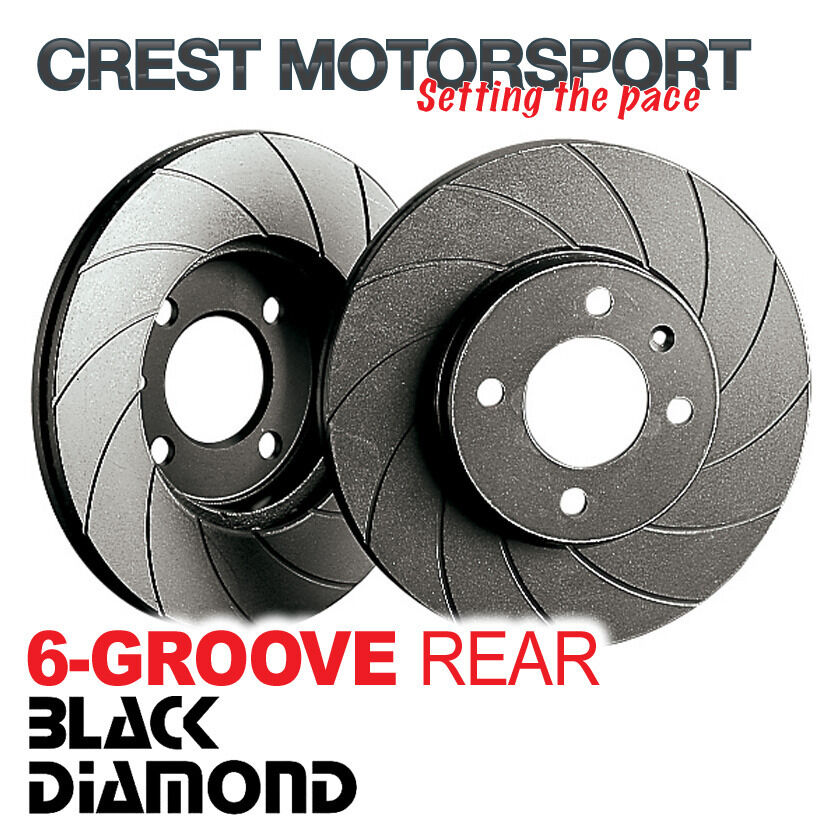 VW T5 Transporter (294mm) 04- BLACK DIAMOND 6-Groove Rear Brake Discs