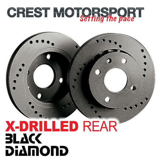 WESTFIELD BLACK DIAMOND X-Drilled Rear Brake Discs