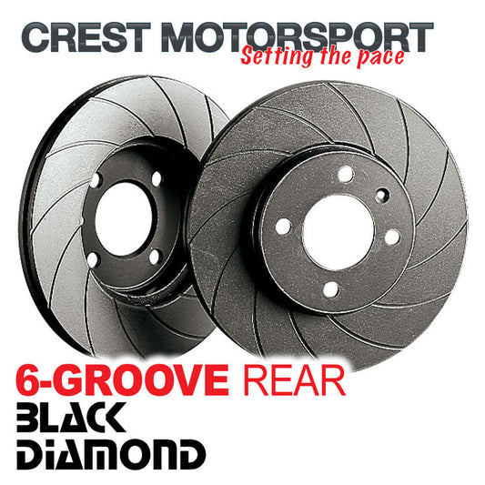 WESTFIELD BLACK DIAMOND 6-Groove Rear Brake Discs